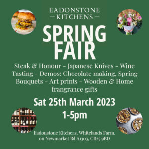 Spring Fair social ad leaflet with list of makers