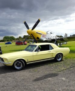 Car Show Mustang car and plane